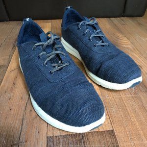 Toms navy slub cotton sneakers, men's size 11